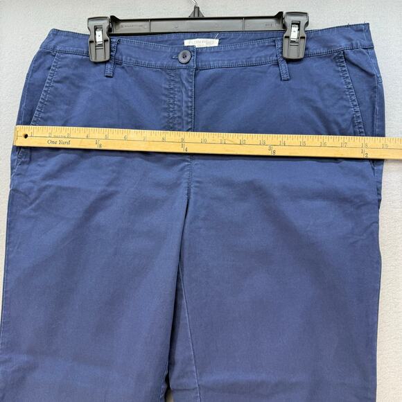 Eileen Fisher Pants Women's PL Blue Khakis Tapered Leg Business Casual Normcore - Picture 9 of 12